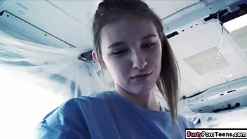 Blonde nurse fucked by old patient